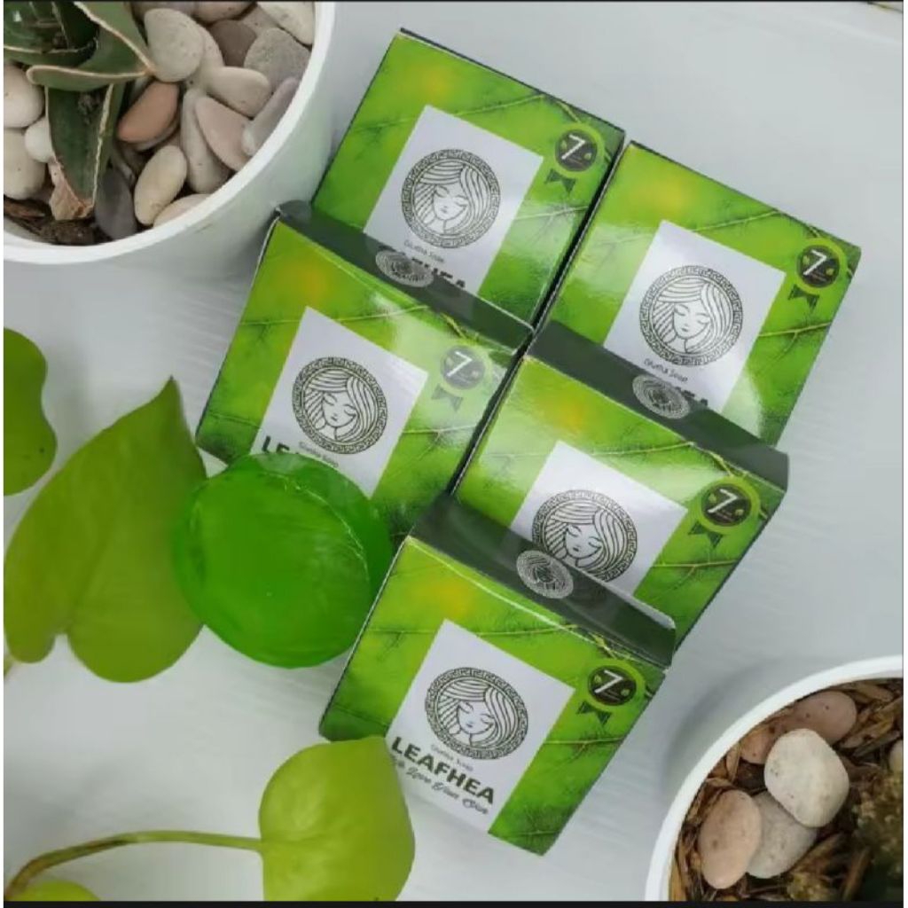 leafea sabun pemutih wajah original isi 3 pcs  mencerahkan melembabkansabun wajah dan mandi