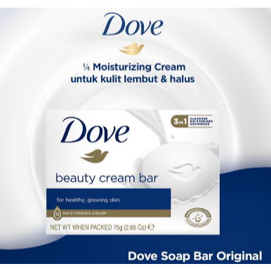 Dove Sabun Batang Beauty Cream White Bar Original 90 gr