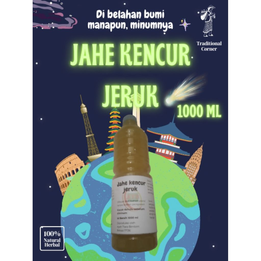 

Jahe Kencur Jeruk nipis kemasan botol 1000 ml.