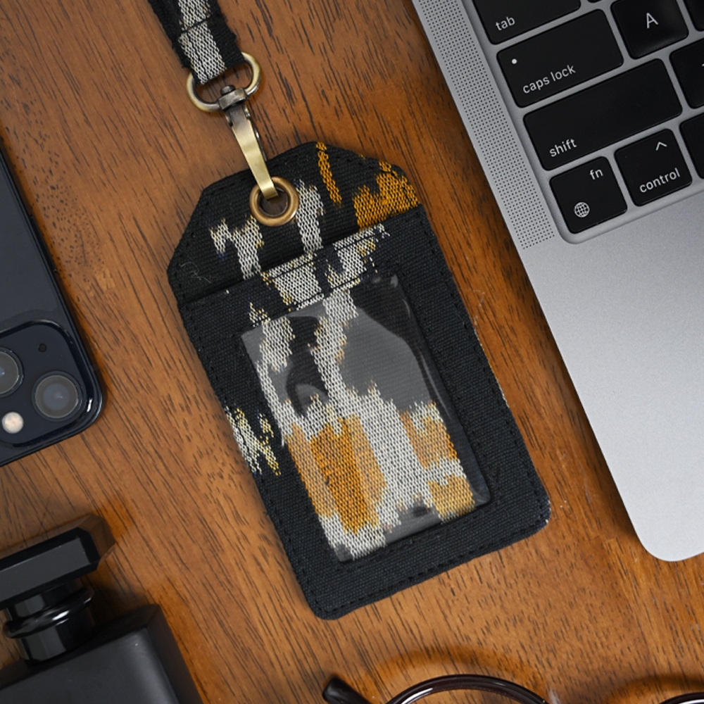 

NONA RARA - Lanyard Tenun Jepara A0100, Lanyard ID Card Holder Batik Modern