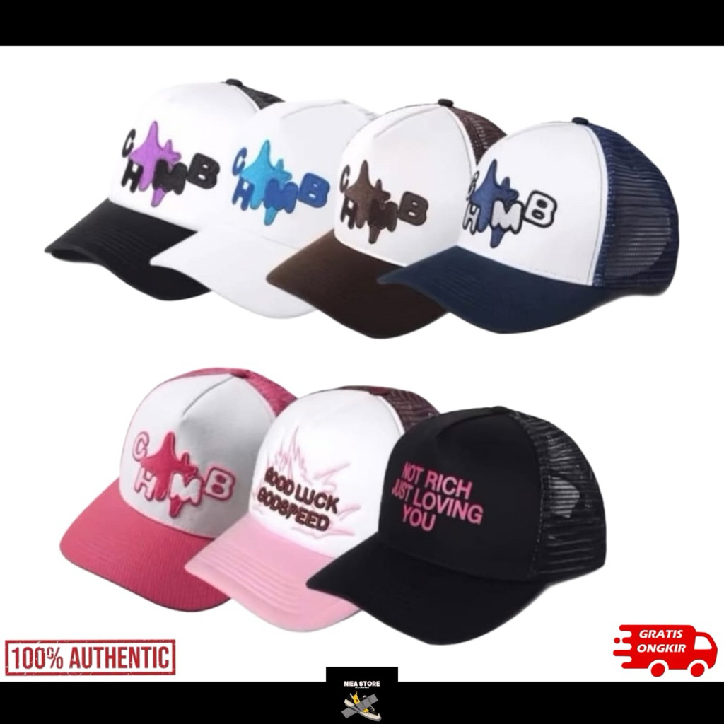 CHAMBREDELAVAIN TRUCKER HAT -  Trucker Hat Whiteout Topi Unisex Pria dan Wanita / Chambre De La Vain