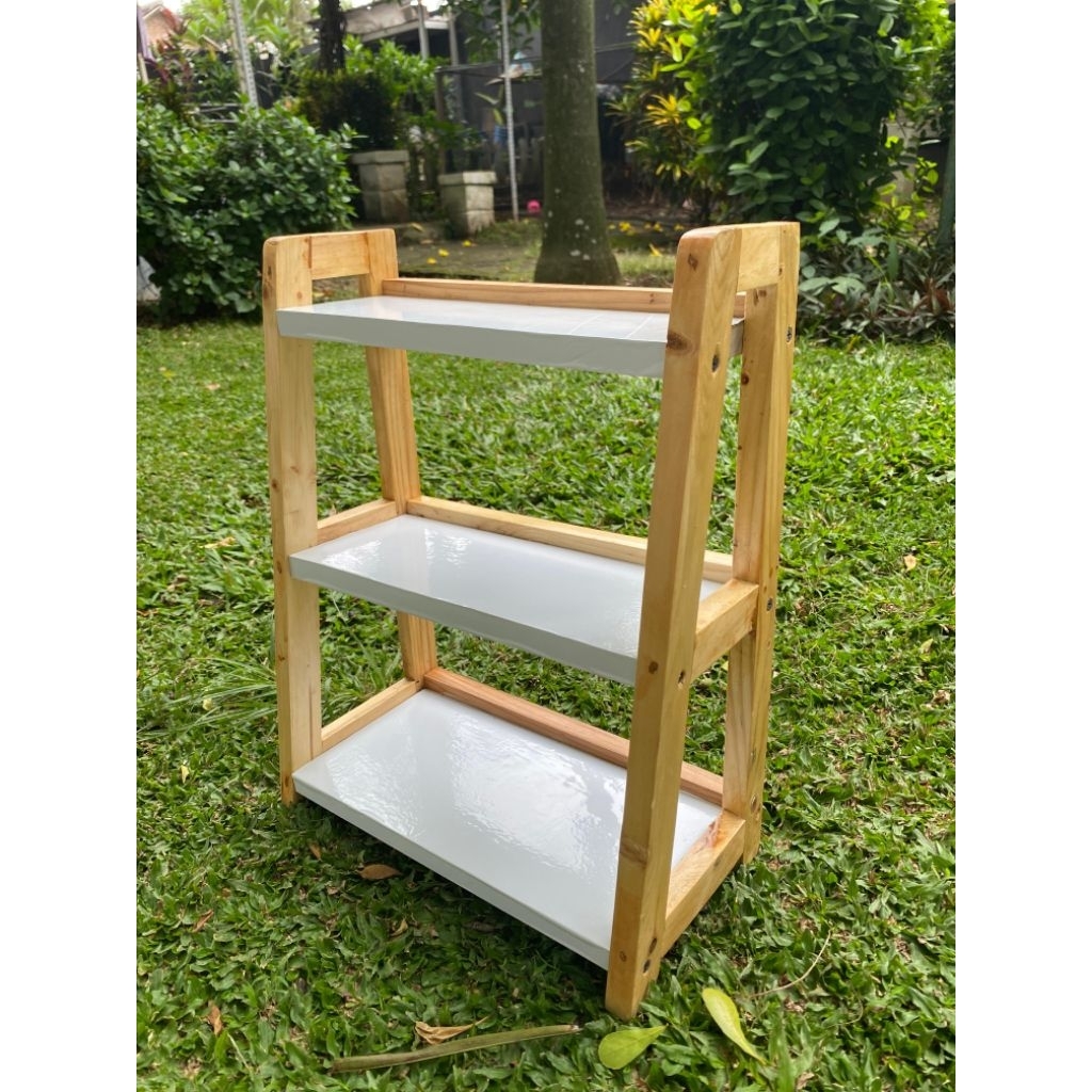 Rak Bumbu 3 Susun Full Kayu Jati Belanda