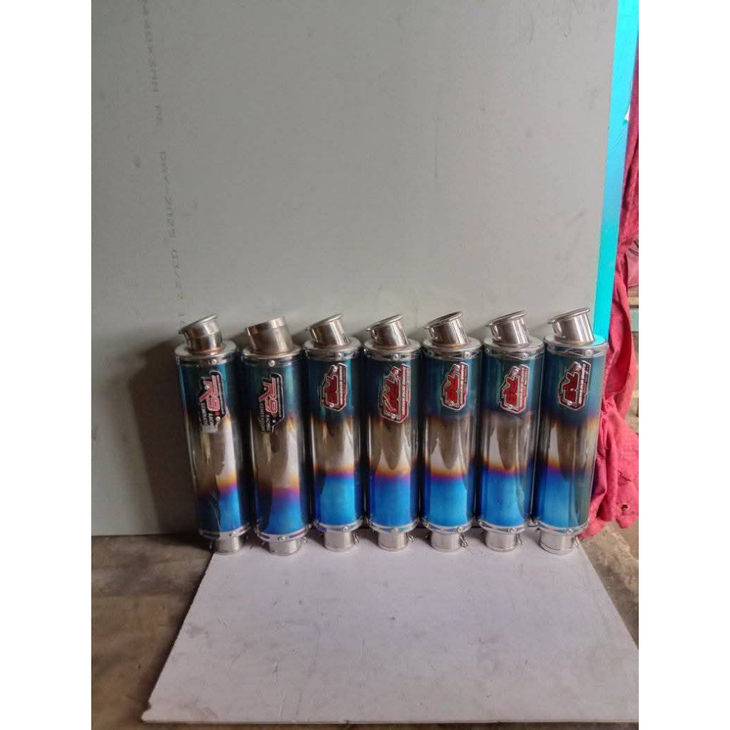 Knalpot R9 Mugello ORI berkode tabung besar