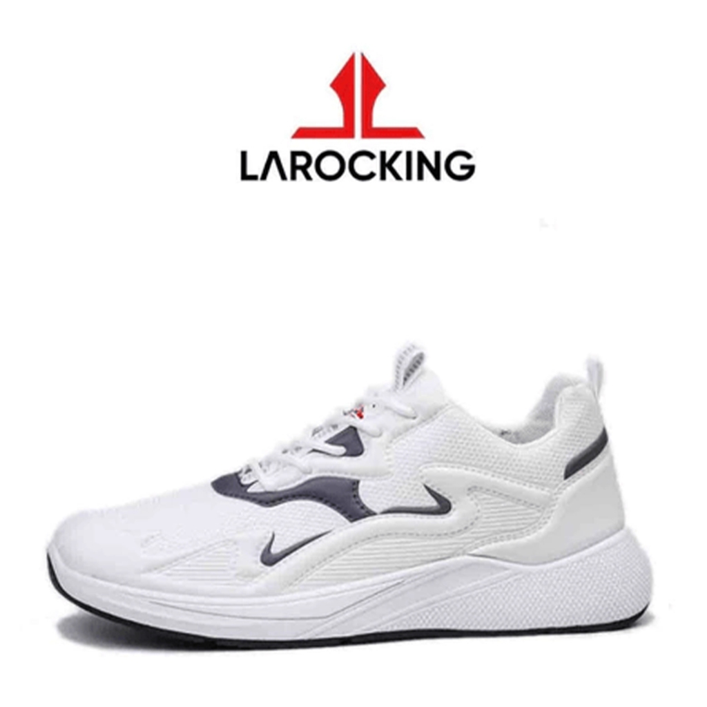 Sepatu Sneakers Larocking Artemis - Putih Polos | Sepatu Olahraga Running Gym Pria Wanita
