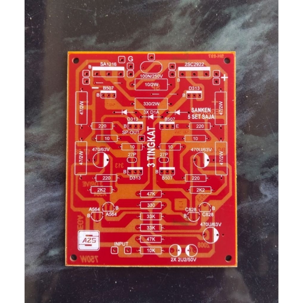 PCB Driver Power Amplifier Simetris 3 Tingkat