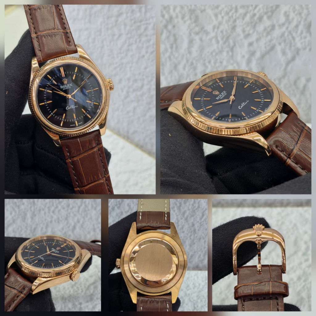 Jam Tangan Rolex Celini Automatic Movement 40mm Kaca Sapphire Brown Dial Super Quality