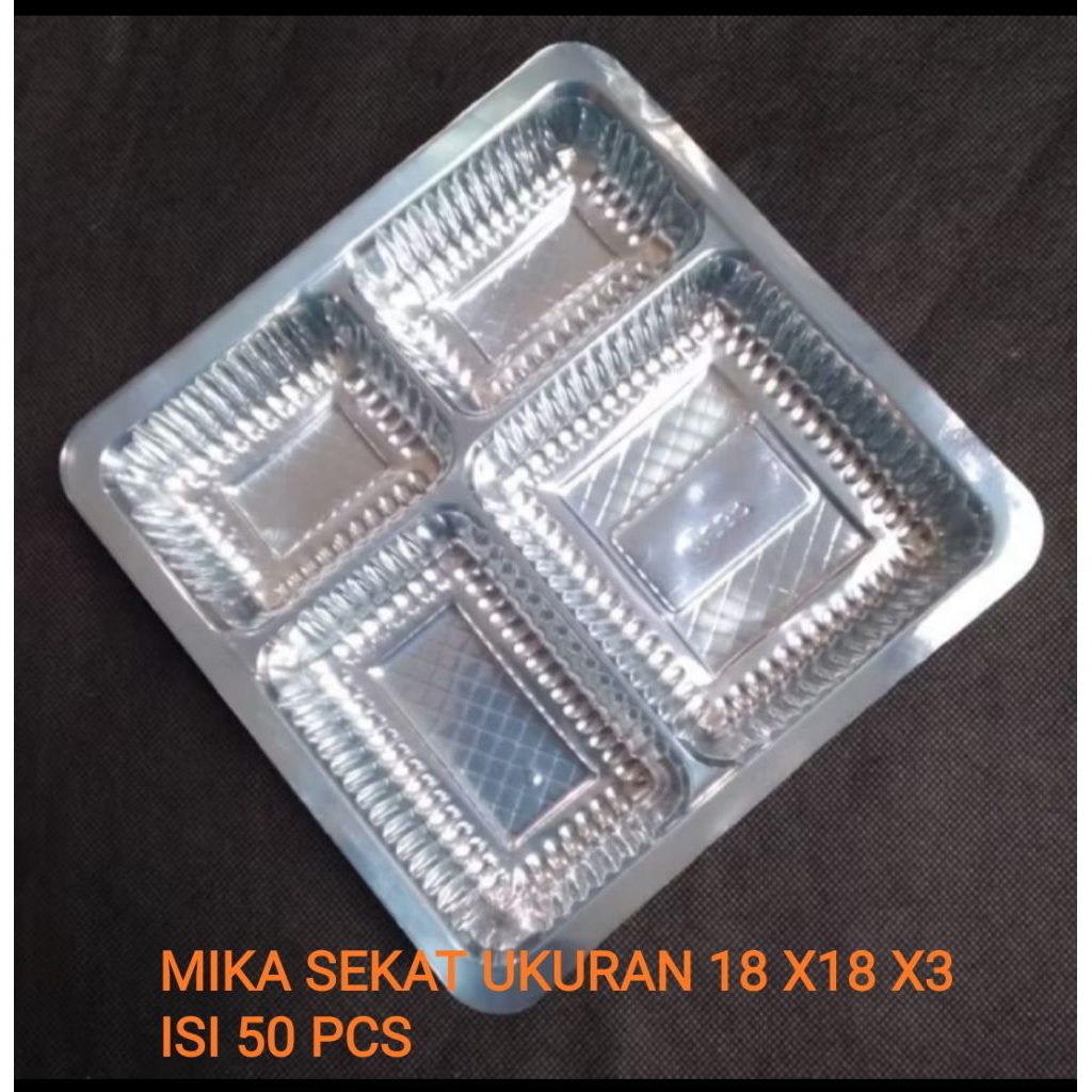 MIKA SEKAT UNTUK DUS NASI KOTAK UKURAN 18X 18 DAN 20 X 20 PER PACK ISI 50 PCS