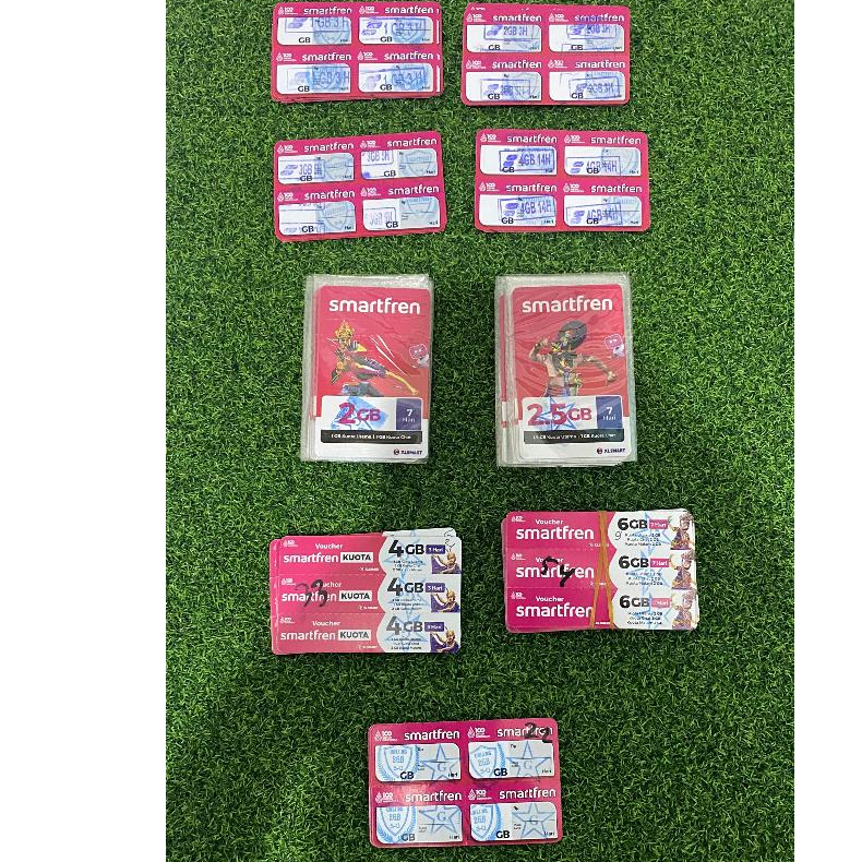 VOUCHER SMARTFREN PAKET DATA SMART UNLIMITED V. SMART 1GB 3HR V. SMART 2,5GB V. SMART 2GB 3H V. SMAR