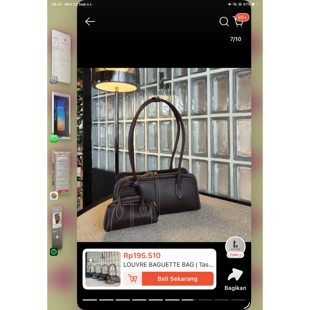 preloved louvre baguette bag