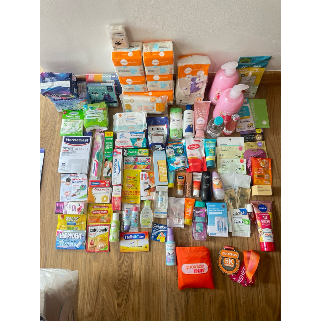 guardian run 2025, sunscreen, sabun, softex etc