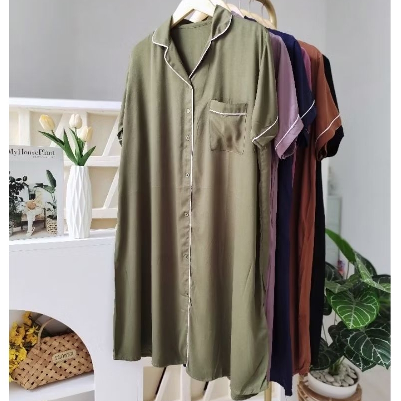 DASTER POLOS - PIYAMA RAYON TWILL - PIYAMA POLOS - BAJU TIDUR RAYON