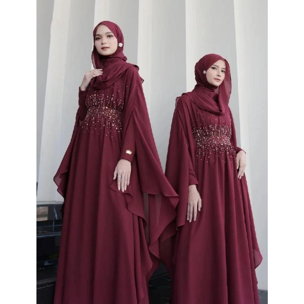 Anggi gamis kaftan terbaru baju lebaran wanita 2025