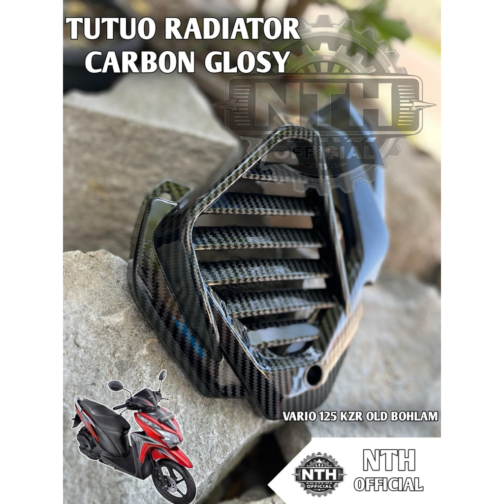 TUTUP RADIATOR VARIO 125 OLD KZR CARBON/TUTUP FILTER RADIATOR VARIO 125 KZR CARBON