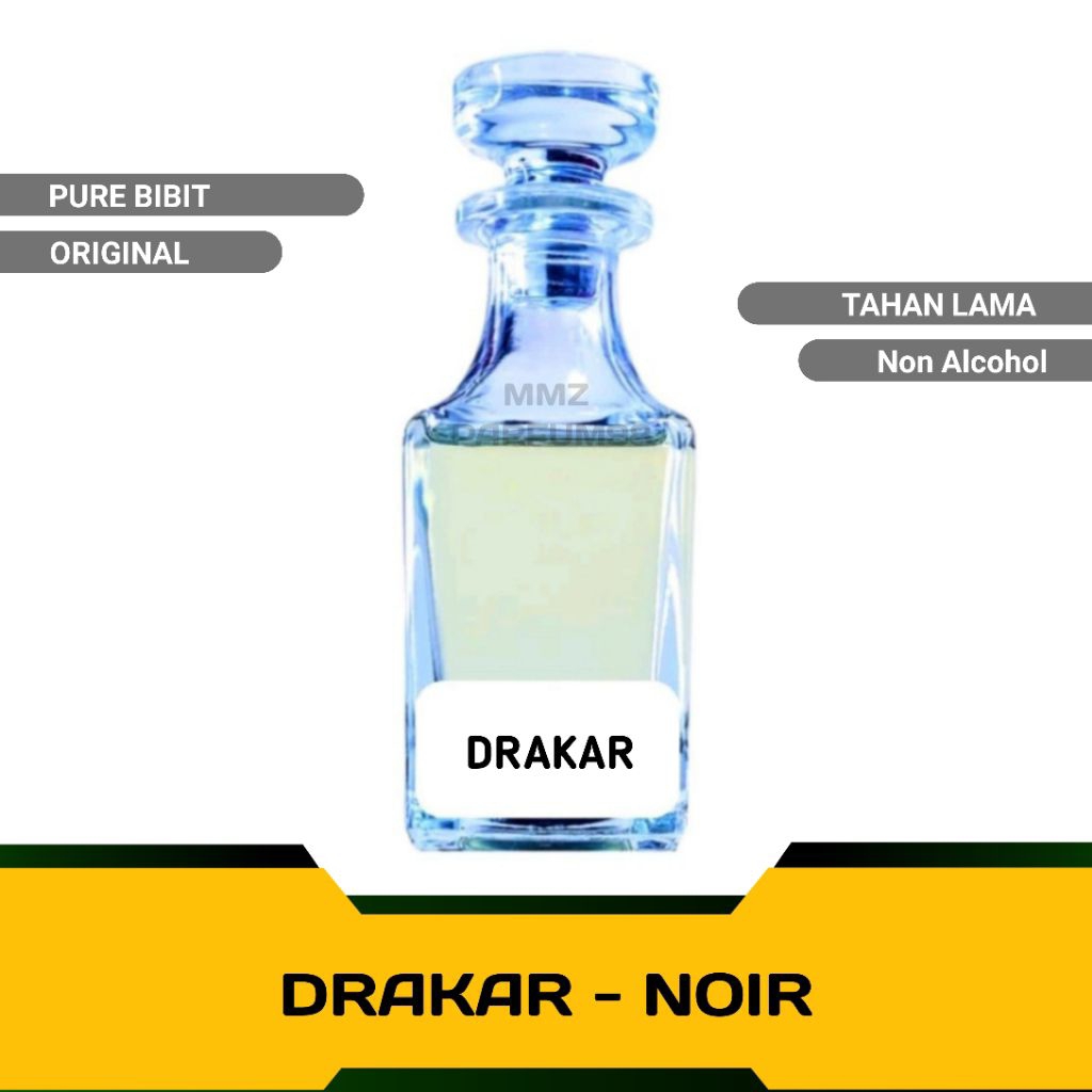 DRAKAR NOIR- BIBIT PARFUM SHOLAT MURNI NON ALCOHOL / DAKAR / DRAKAR