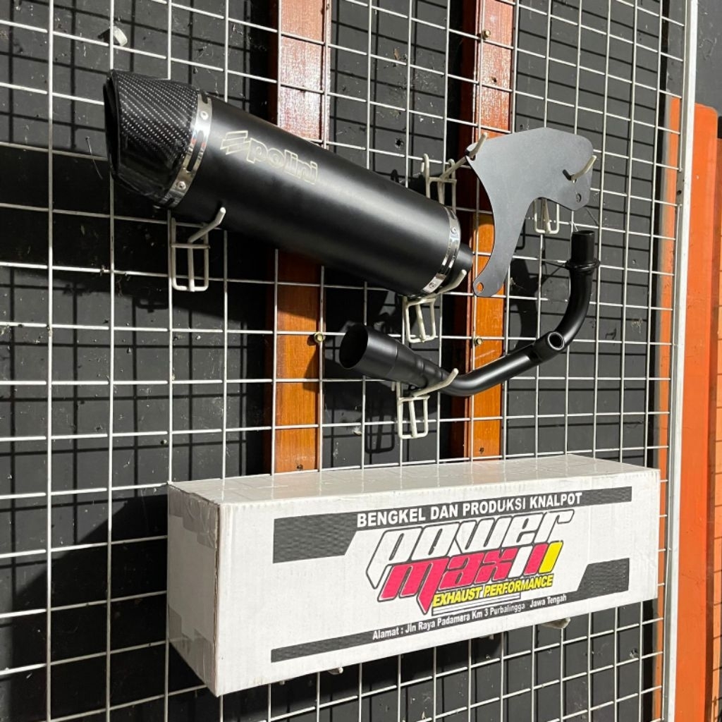 Knalpot vespa matic custom leovince pollini,suara adem ngebas