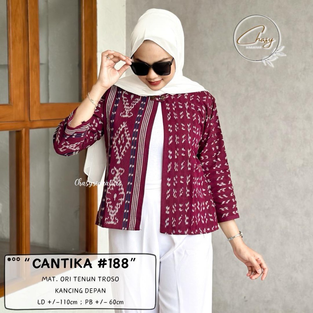 Cantika Tenun by Chasy Atasan Outer Motif Batik Tenun Troso Original