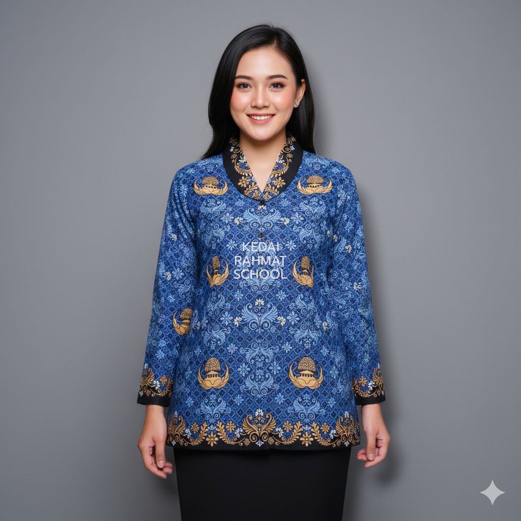 Baju Kemeja Seragam Batik Korpri Wanita Terbaru Lapis Furing Jumbo Big Size