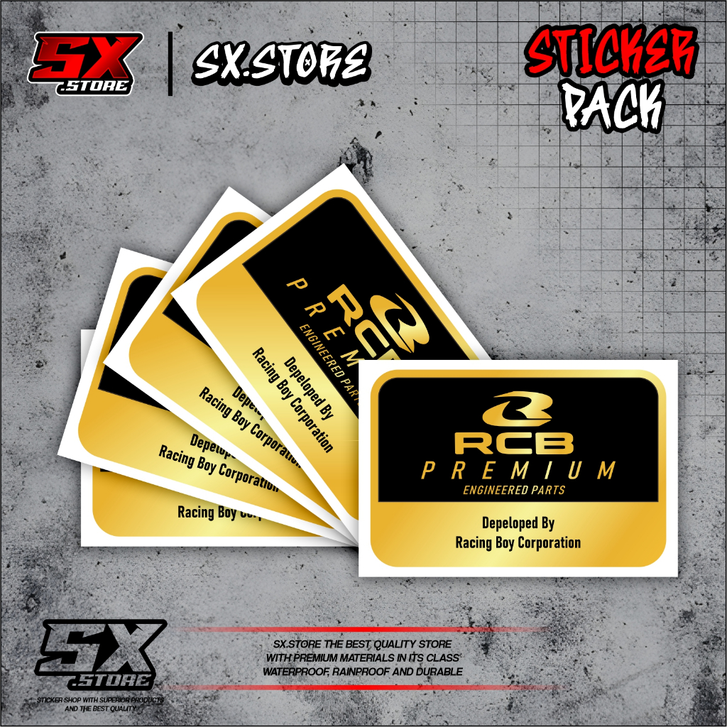 STICKER SHOCK BELAKANG RCB PREMIUM BLACK GOLD / SHOCK