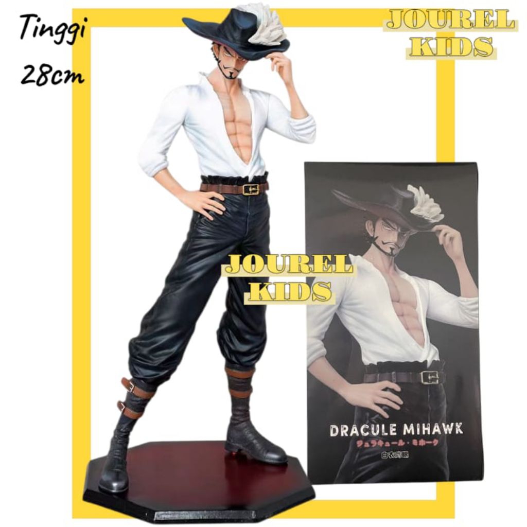 Figures One Piece Dracule Mihawk Standing 28cm Statue Pvc