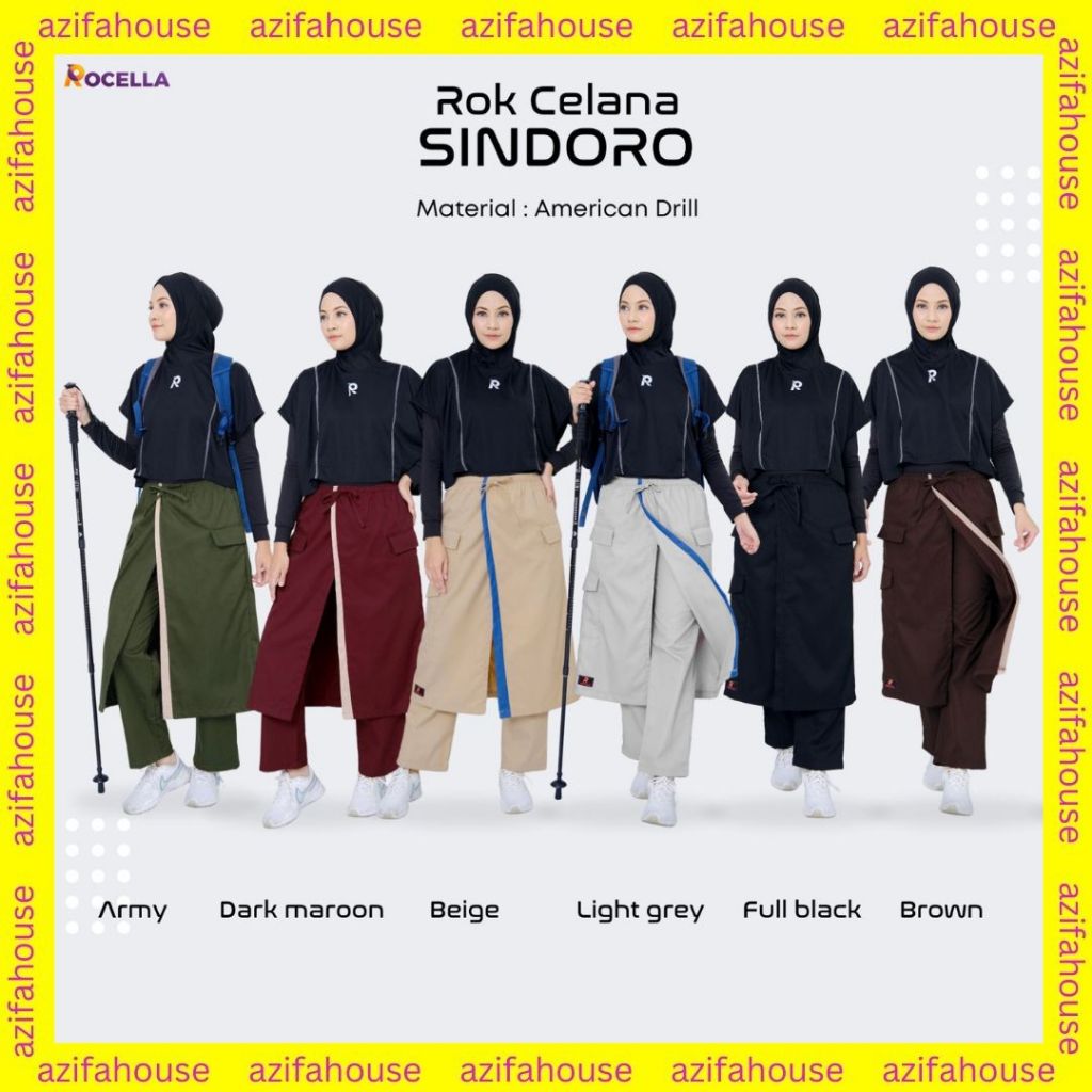 ROCELLA ROK CELANA SINDORO - ROK CELANA AMERICAN DRILL - ROK CELANA OLAHRAGA WANITA - ROK CELANA OUT