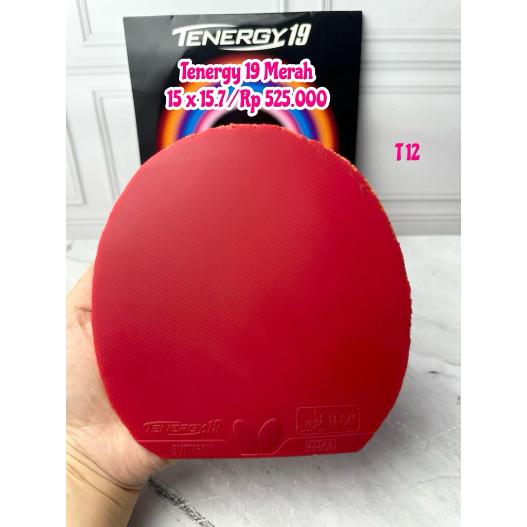 SECOND BET BAT KARET PINGPONG TENIS MEJA TENERGY 19 MERAH ORIGINAL MARKET JAPAN