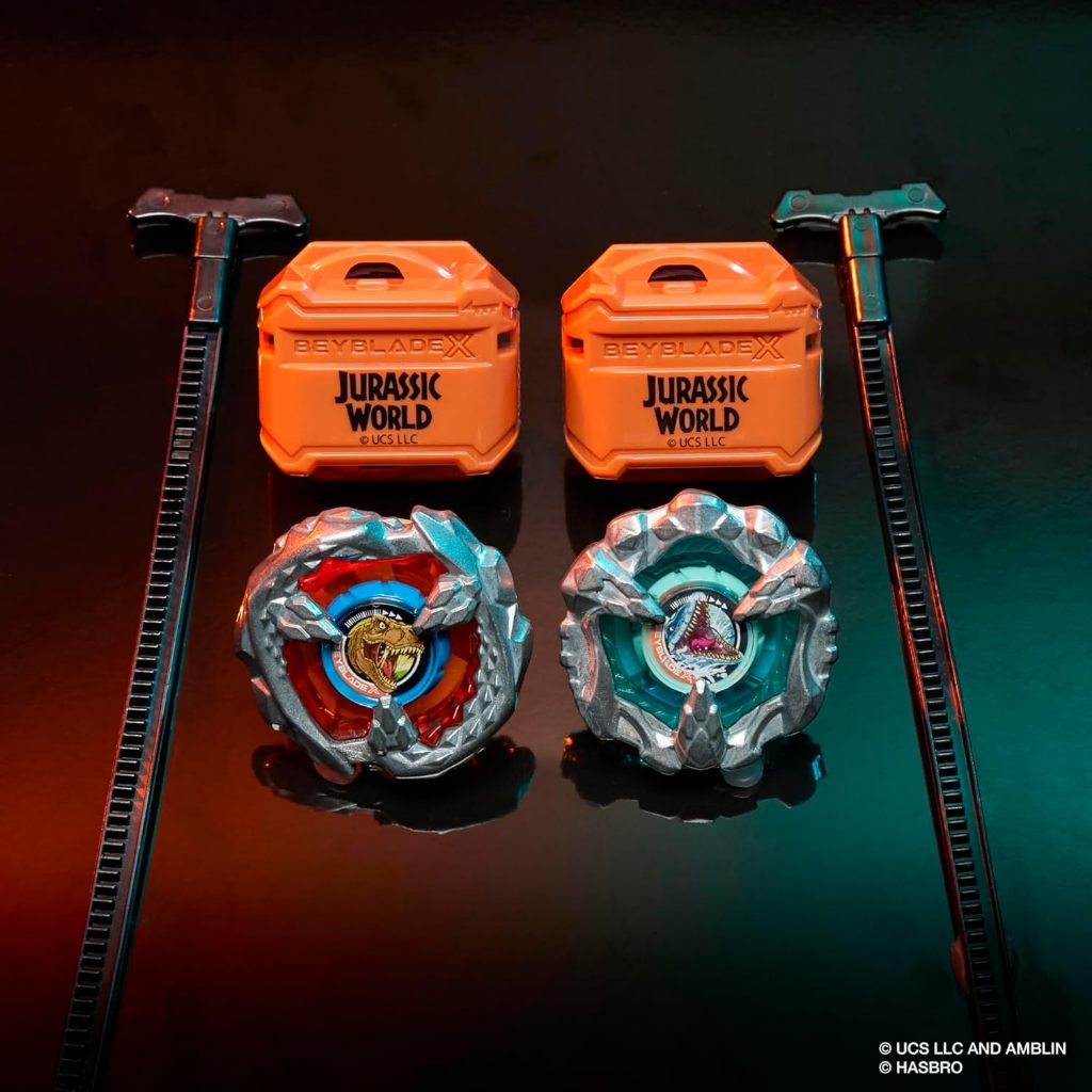 PROMO SPECIAL BEYBLADE X JURASSIC WORLD COLLAB T. REX VS. MOSASAURUS MULTIPACK SET, 2 TAKARA TOMY