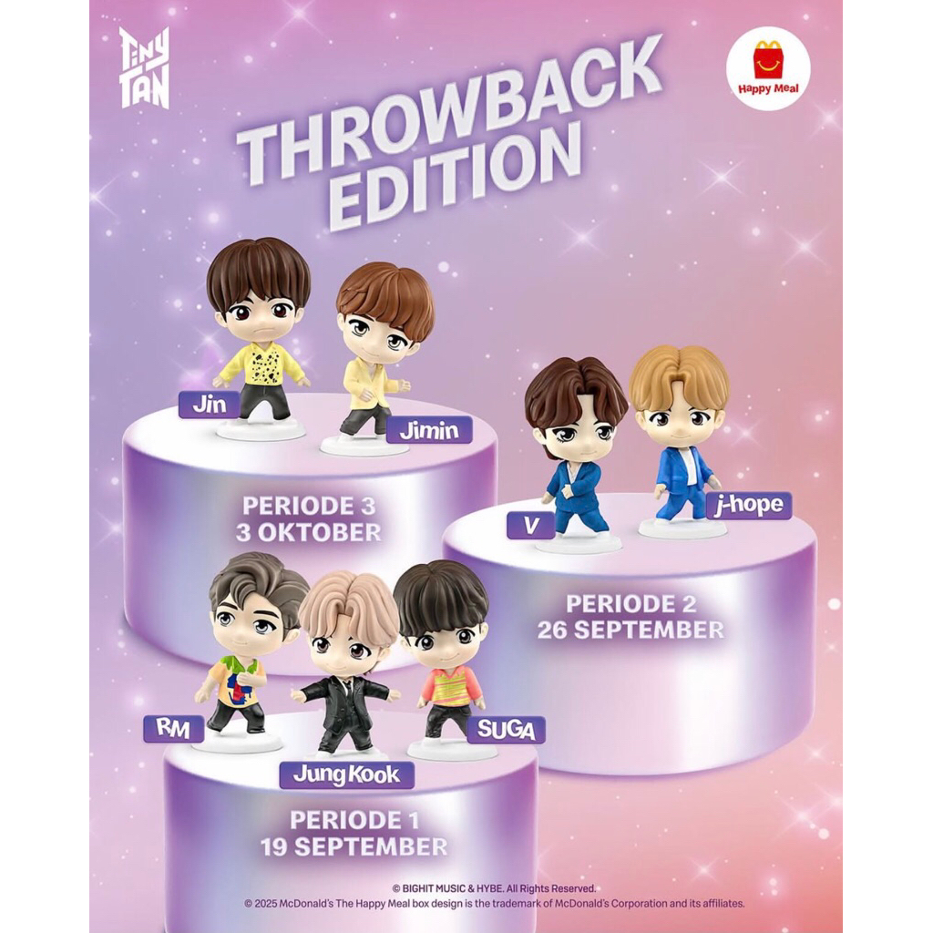 Mainan Happy Meal McD Toys Tiny Tan bts McDonald Toy baru new segel original
