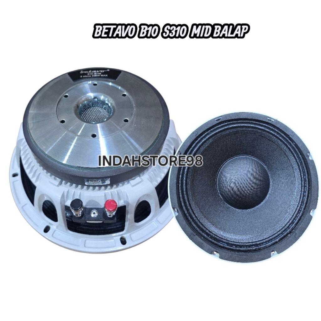 Speaker 10 Inch Betavo B10 S310 Putih Midle Balap Original Speaker Komponen  Betavo B10-S310