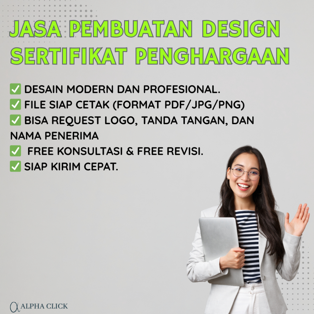 Jasa Desain Sertifikat Penghargaan Elegan & Profesional