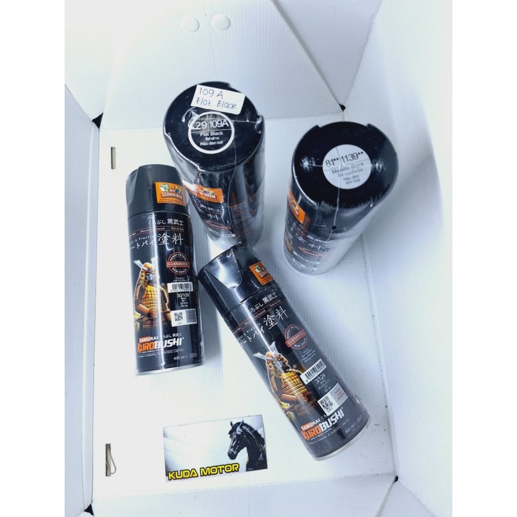 PILOK SAMURAI FLAT BLACK BLACK MET BLACK WHITE SILVER MET SILVER GREY CLEAR SURFACER GOLD SPARKLING 