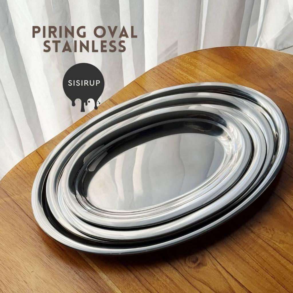 Piring Oval Stainless / Piring Saji / Piring Stainless / Piring Oval