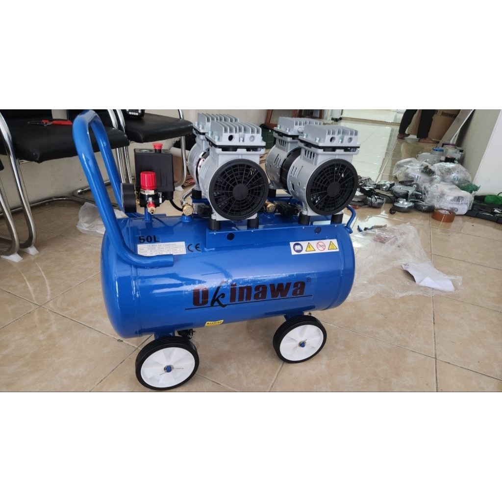 Mesin Kompresor Compresor Compressor Angin Udara Listrik 2 HP 2-HP 50 Ltr SILENT Otomatis