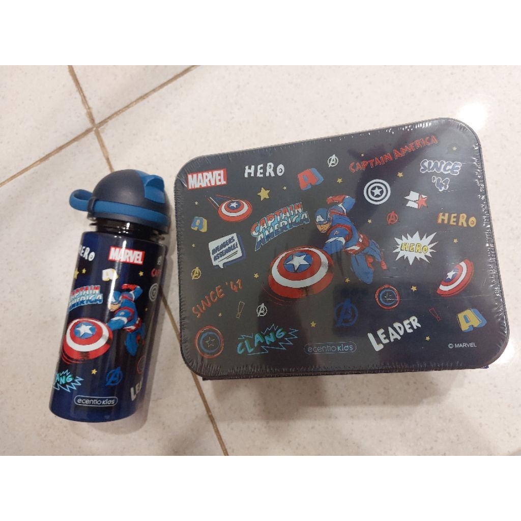 prelovedmamahong - kotak makan lunch box anak captain america ecentio