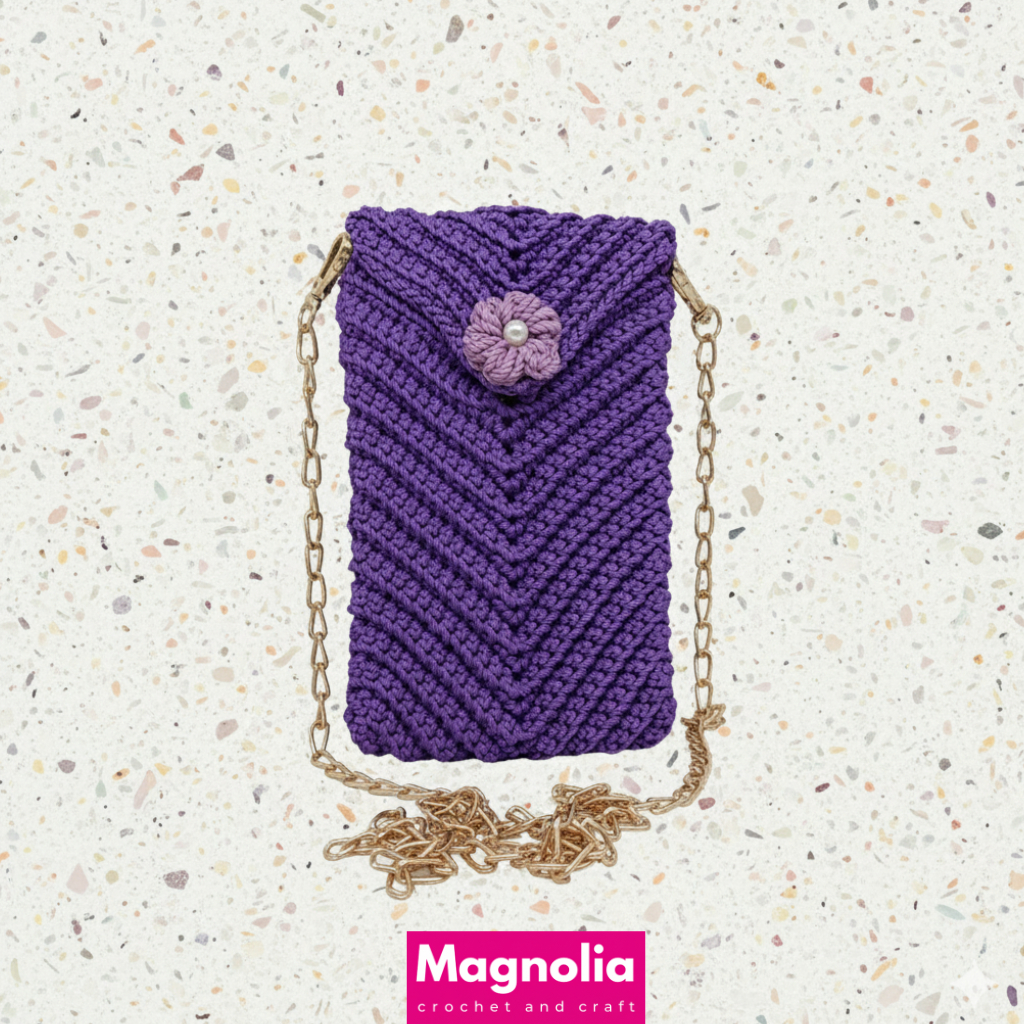 Tas wanita rajut selempang 1811 ungu / tas wanita modis pesta / handmade