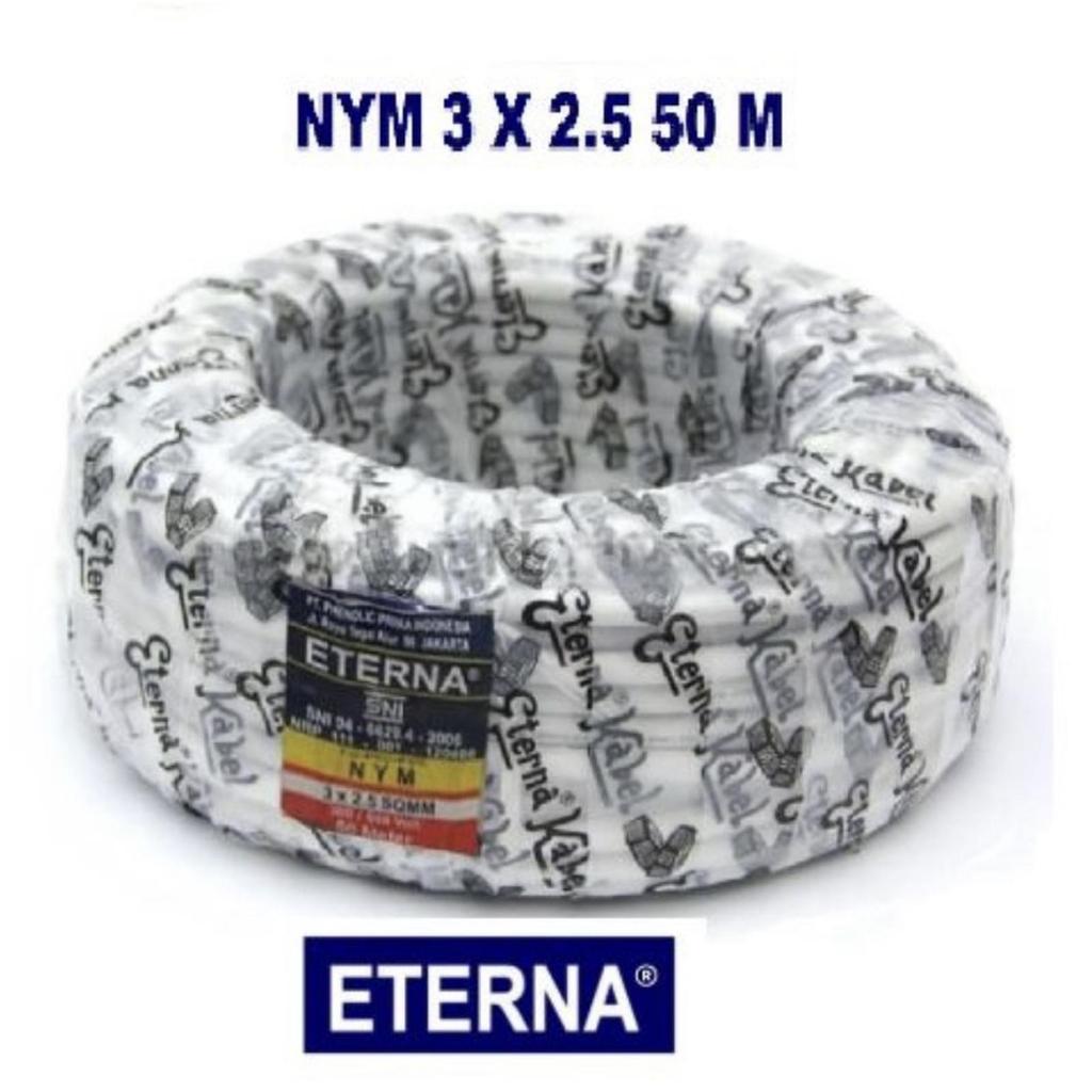 Eterna Kabel NYM 3x2,5 mm 50m  Kabel Eterna NYM 3x2.5 mm 50m