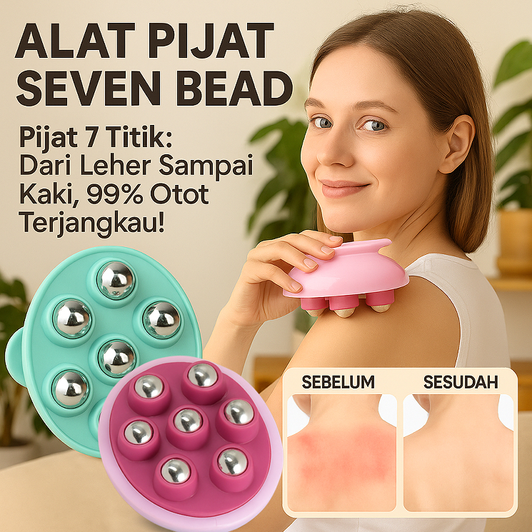Alat Pelangsing Kaki 7 Bola Pijat/Pijat Gua Sha untuk Perut/Relaksasi Otot Tubuh/Pijat Kaki