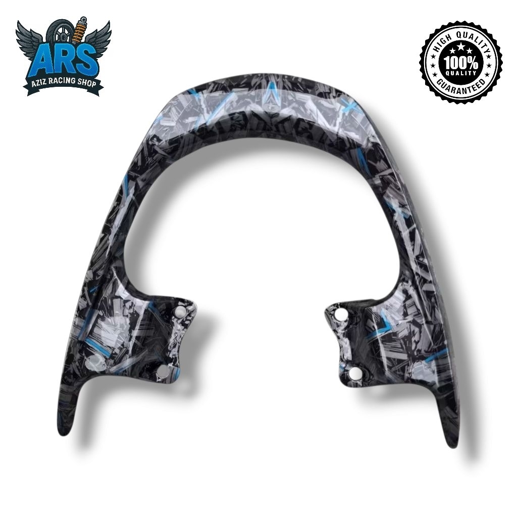 Behel Begel Planger Yamaha Mio Amore Thailand Carbon Forget Biru Serat Kevlar Pegangan Jok Belakang 