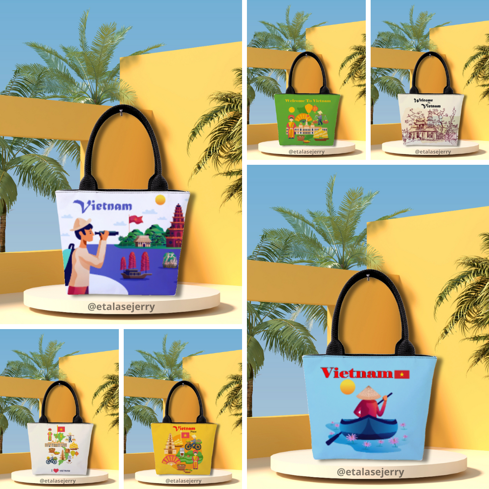 [Mini] Tas Souvenir Tote Bag - Top Handle Bag Wanita Vietnam