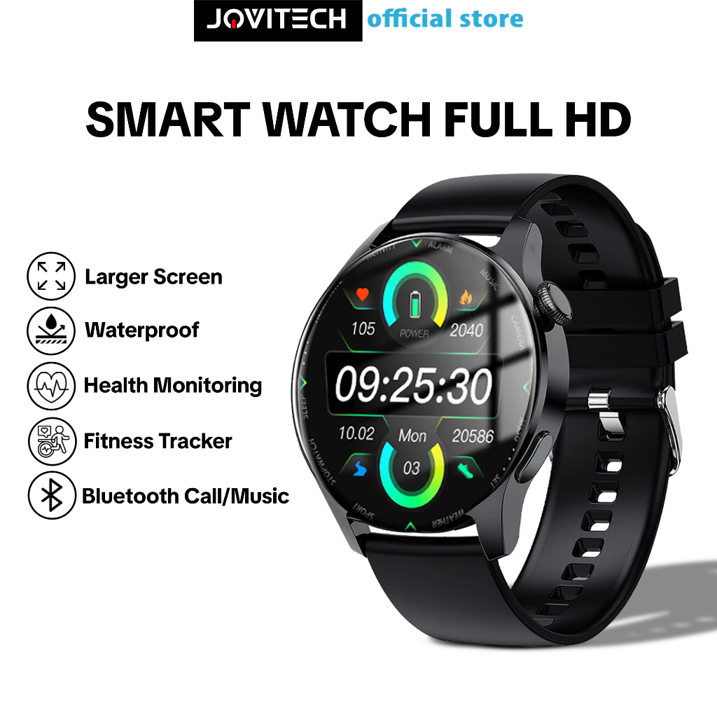 Jovitech SW37 Jam Tangan Smartwatch Ultra-thin Original 46mm Amoled AOD Kecepatan Berlari Detak