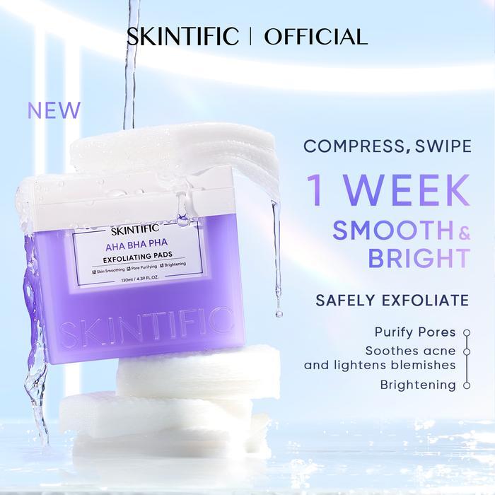 SKINTIFIC AHA BHA PHA EXFOLIATING PADS