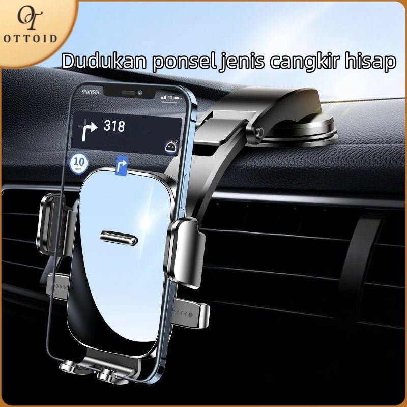 OTTOID Car Holder HP Dashboard Holder Kunci Otomatis Tetap Navi Mobil Phone Holder Dukungan Ponsel M