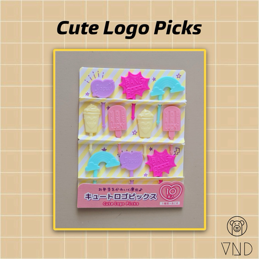 Rare Cute Logo Picks ORI Japan