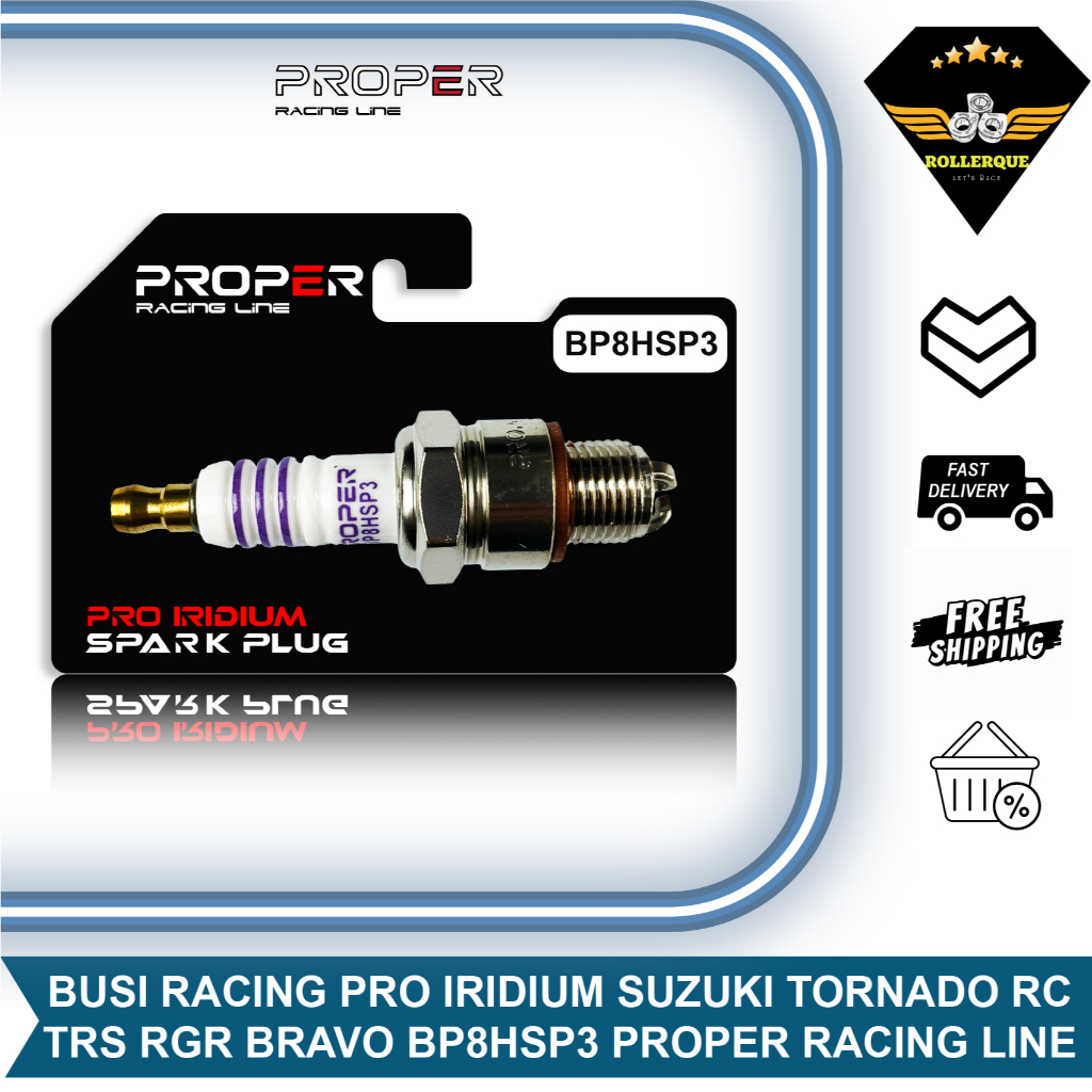 Busi Iridium Pro Spark Plug RGR Tornado RC Bravo Crystal TRS TRZ BP8HS Proper Racing Line