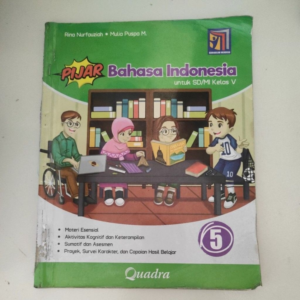 Buku Pijar Bahasa Indonesia - SD/MI Kelas 5 - Kurikulum Merdeka Quadra Original