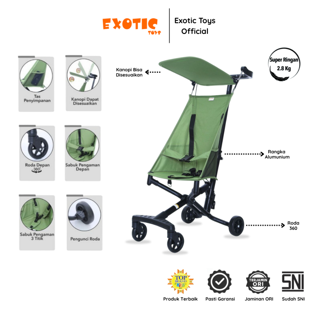 Exotic Toys Kereta Dorong Bayi Magic Stroller LW-982