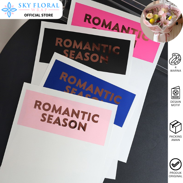

Sky Floral Wrap 10 Lembar Kertas Buket Solid Waterproof Matte Solid Cellophane Flower Wrapping Kertas Kado Valantine KB68