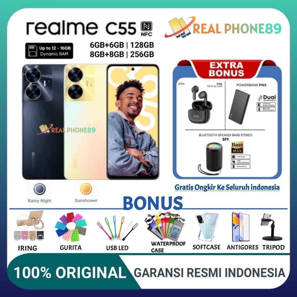 REALME C55 NFC RAM 6/128 | RAM 8/256GB | C35 4/128 GB GARANSI RESMI REALME INDONESIA