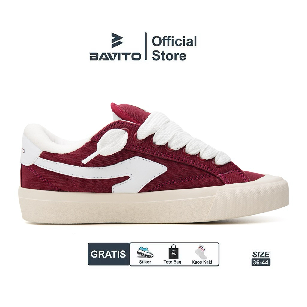 Bavito Chunky Maroon Sepatu Gemuk Pria Wanita - Sneakers Skena Kasual Shoes
