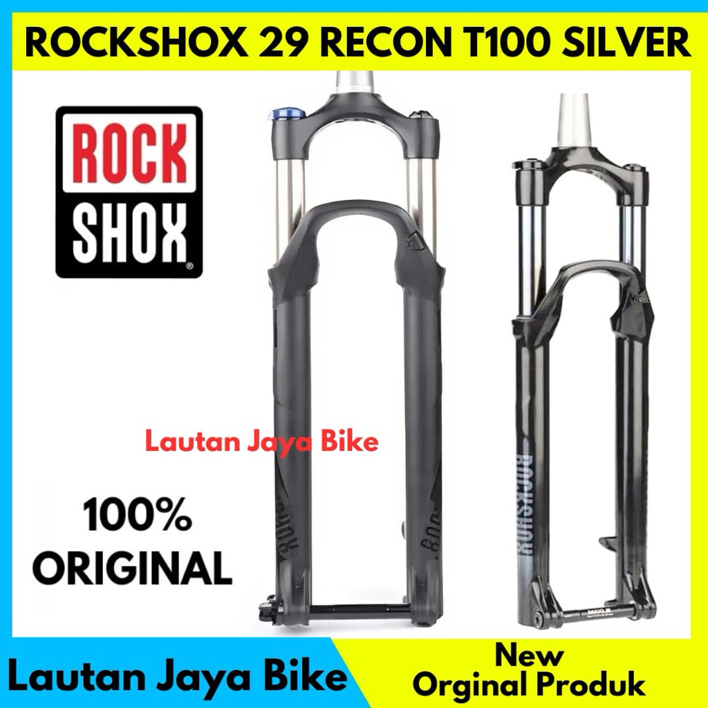 Fork Rockshox 29 Recon Travel 100 Silver Terbaru New
