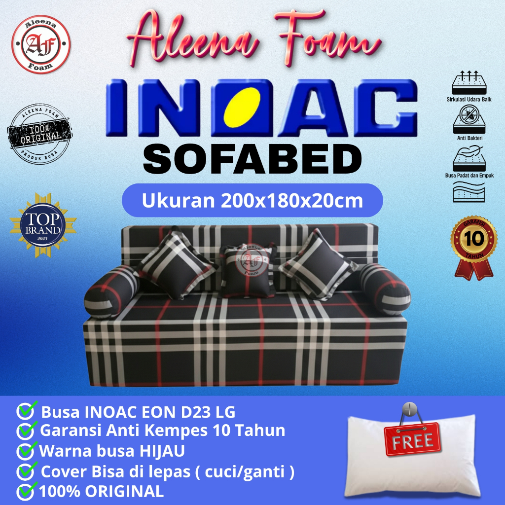[200X180X20] Sofabed Inoac EON D23 Garansi 10 Tahun Sofa Bed Inoac Sofa bed Multifungsi Sofa bed
